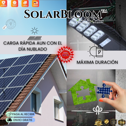 SolarBloom™: Lampara LED con Carga Panel Solar