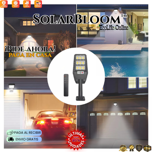 SolarBloom™: Lampara LED con Carga Panel Solar