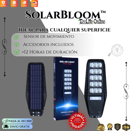 SolarBloom™: Lampara LED con Carga Panel Solar